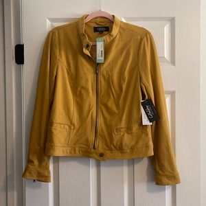 Coffee shop faux suede jacket size large